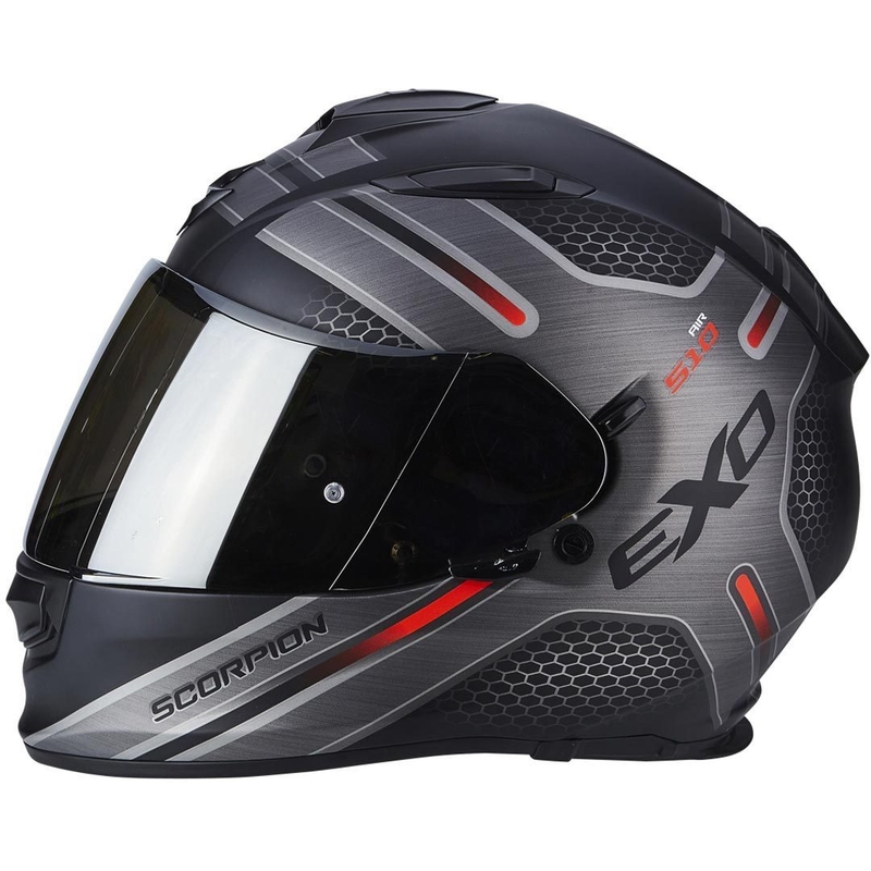 Integral Motorradhelm Skorpion EXO-510 Air Route Schwarz Matt Rot Ausverkauf