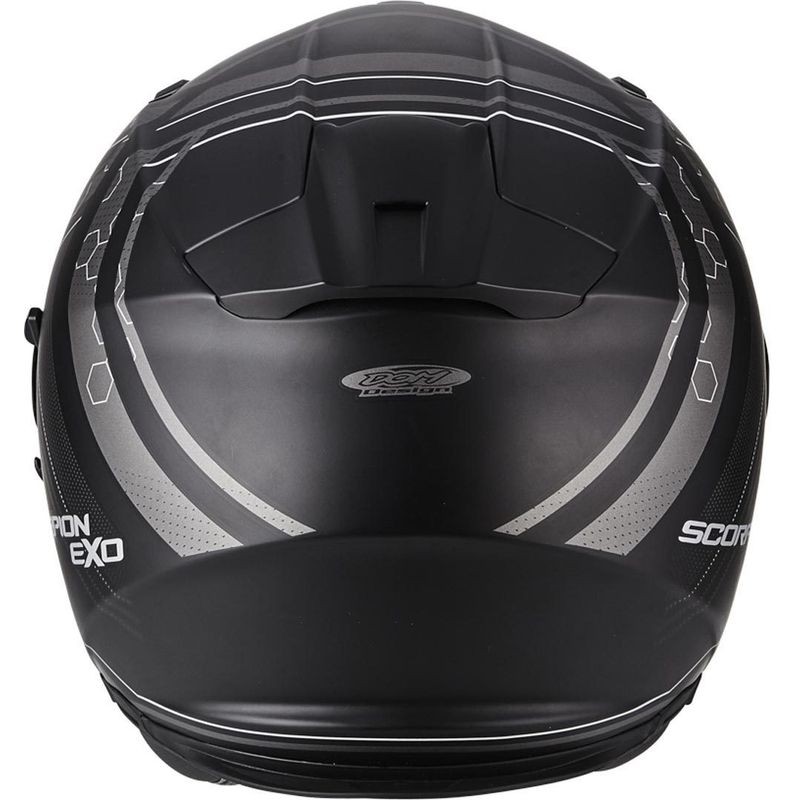 Scorpion EXO-510 Air Sync Integrierter Motorradhelm Schwarz Matt Silber Ausverkauf