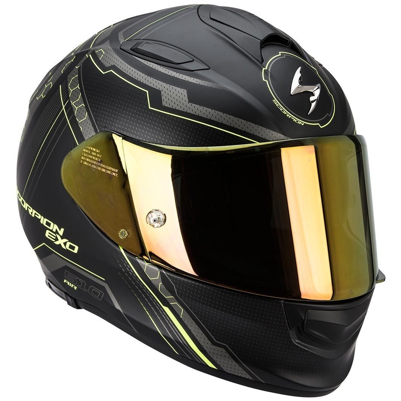 Integral Motorradhelm Scorpion EXO-510 Air Sync schwarz matt-fluo gelb