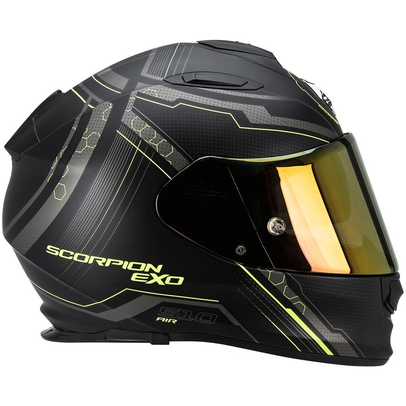 Integral Motorradhelm Scorpion EXO-510 Air Sync schwarz matt-fluo gelb