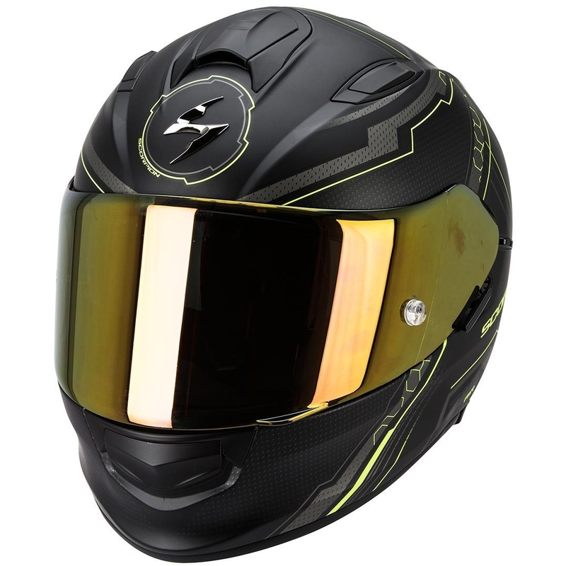 Integral Motorradhelm Scorpion EXO-510 Air Sync schwarz matt-fluo gelb