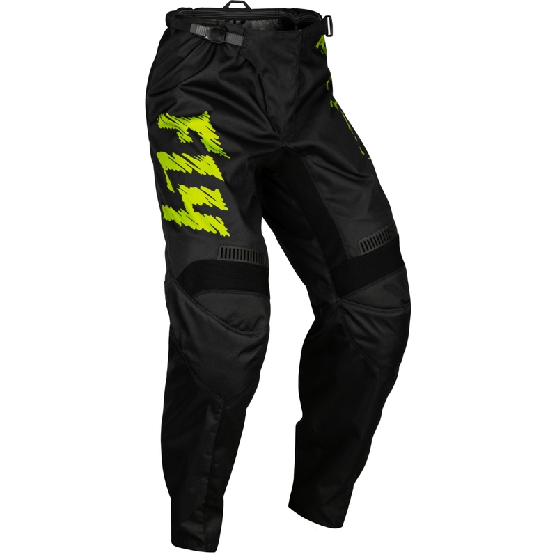 Kinder Motocross Hose FLY Racing F-16 2024 schwarz-fluo grün-grau Ausverkauf