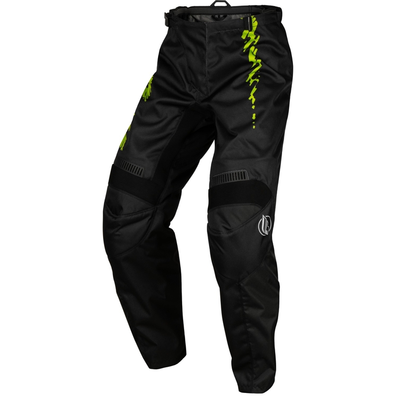 Kinder Motocross Hose FLY Racing F-16 2024 schwarz-fluo grün-grau Ausverkauf