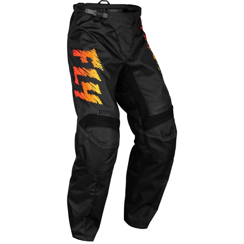 Kinder Motocross Hose FLY Racing F-16 2024 schwarz-gelb-orange Ausverkauf