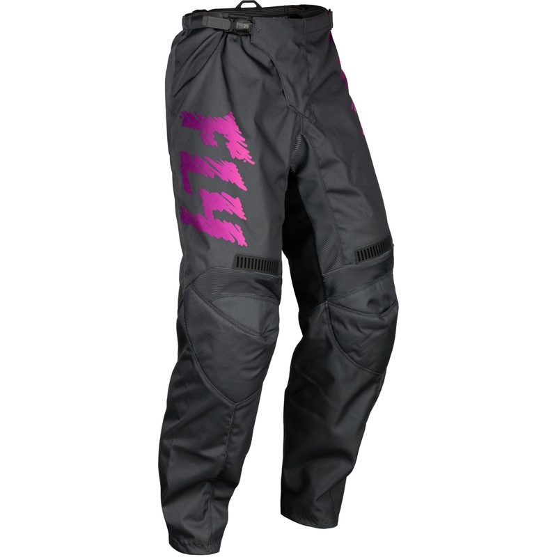 Kinder Motocrosshose FLY Racing F-16 grau-schwarz-pink Abverkauf Ausverkauf