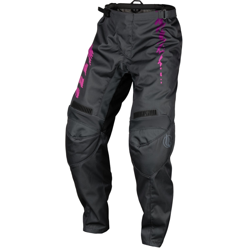 Kinder Motocrosshose FLY Racing F-16 grau-schwarz-pink Abverkauf Ausverkauf