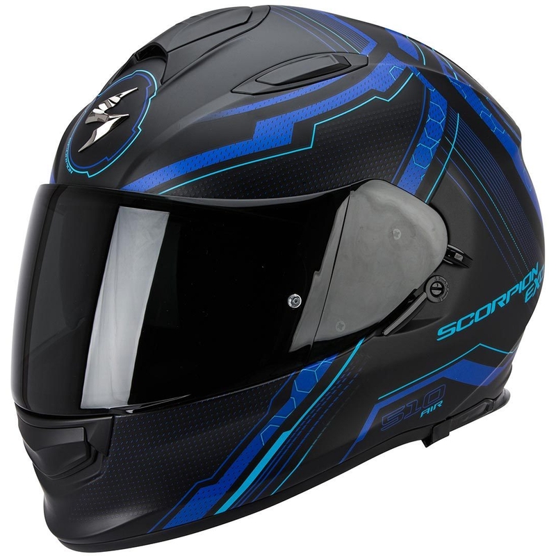 Integral Motorradhelm Scorpion EXO-510 Air Sync schwarz matt-blau Ausverkauf