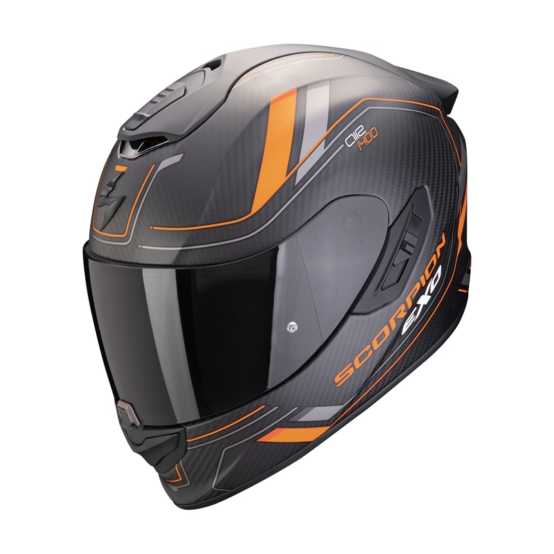 Integral Motorradhelm Scorpion EXO-1400 EVO II CARBON AIR MIRAGE matt schwarz-orange Ausverkauf