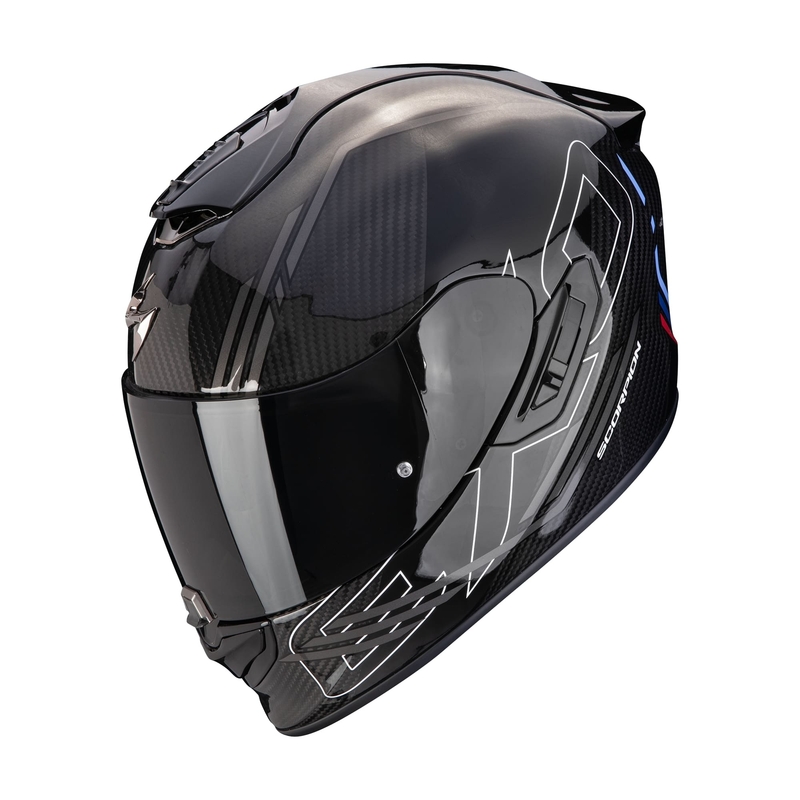 Integral Motorradhelm Scorpion EXO-1400 EVO II CARBON AIR REIKA schwarz-silber-blau Ausverkauf