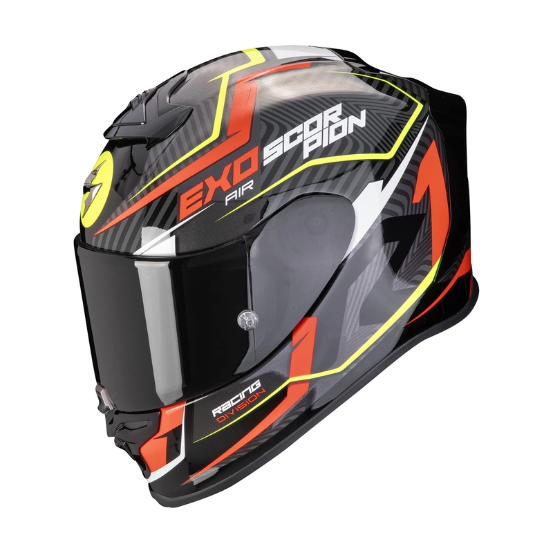 Integral Motorradhelm Scorpion EXO-R1 EVO AIR COUP schwarz-rot-fluo gelb