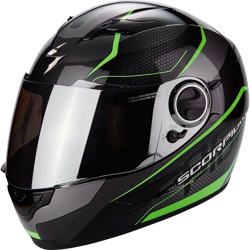 Integralhelm Scorpion EXO-490 Vision schwarz-grün Ausverkauf