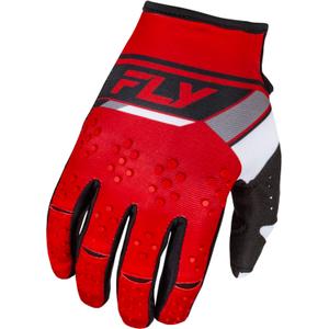 Motocross-Handschuhe FLY Racing Kinetix Prix 2024 rot-grau-weiß