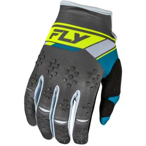 Motocross-Handschuhe FLY Racing Kinetix Prix 2024 grau-fluo gelb