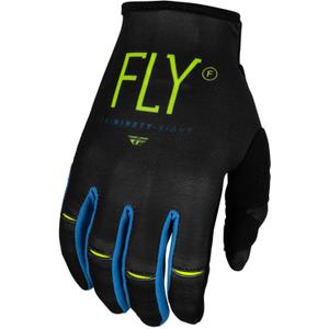 Kinder Motocross-Handschuhe FLY Racing Kinetic Prodigy 2024 grau-fluo grün-blau