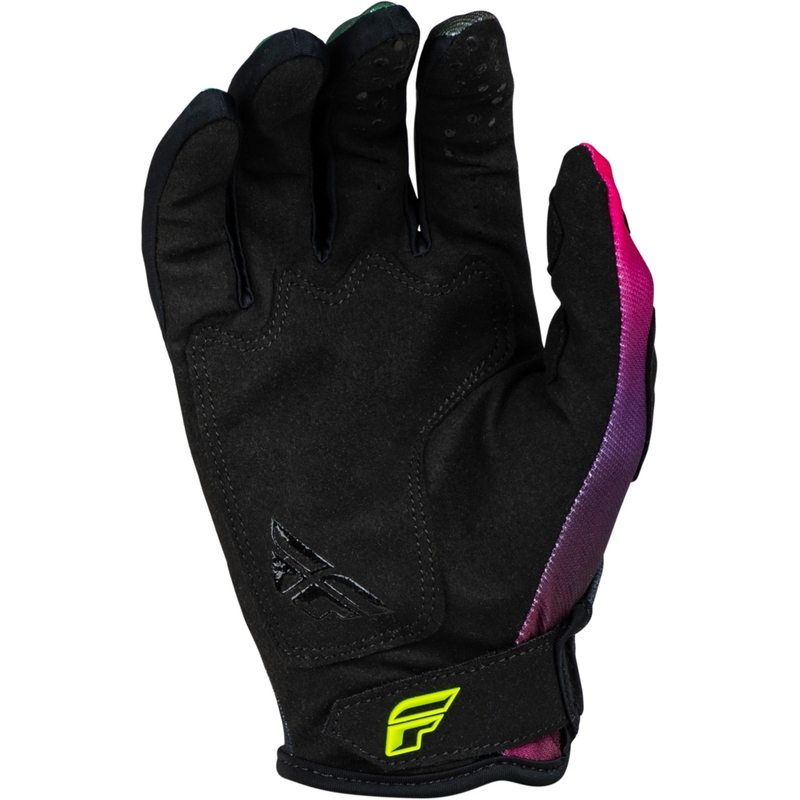 Kinder-Motocross-Handschuhe FLY Racing Kinetic Prodigy 2024 rosa-blau-fluo gelb