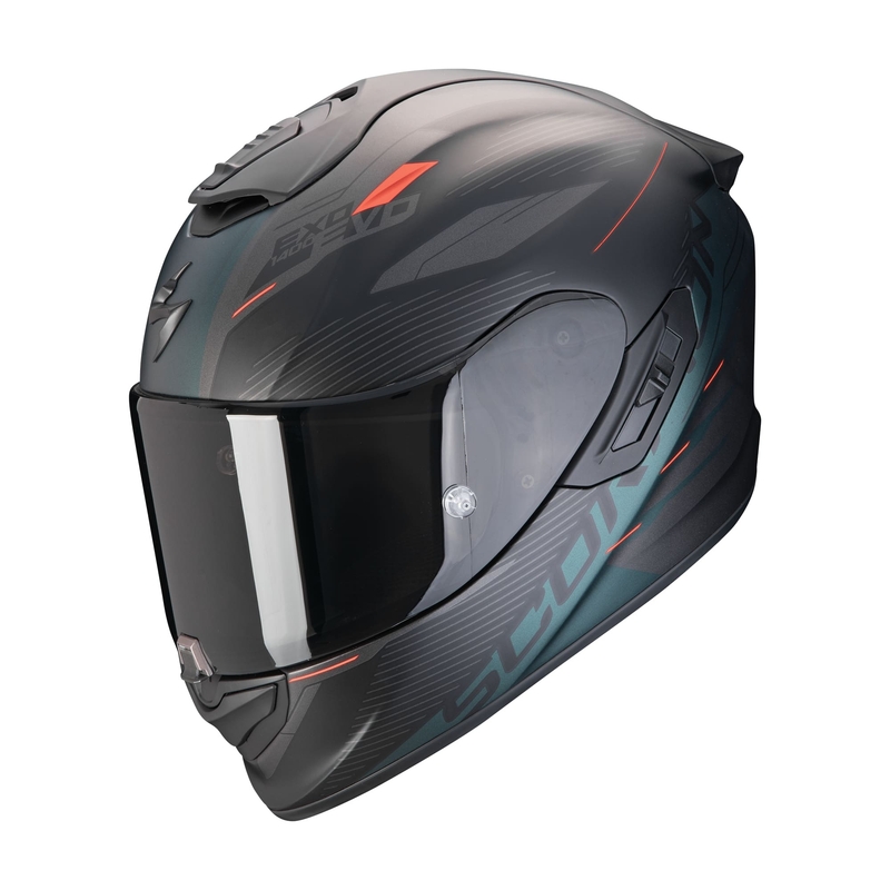 Integral Motorradhelm Scorpion EXO-1400 EVO II AIR LUMA matt schwarz-grün Ausverkauf