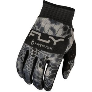Motocross-Handschuhe FLY Racing F-16 Kryptek 2024 grau-schwarz