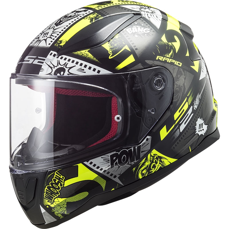Kinder-Integralhelm LS2 FF353 Rapid Vignette schwarz-gelb