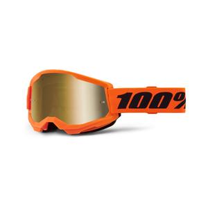 Motocrossbrille 100% STRATA 2 Neu orange (gold plexi)