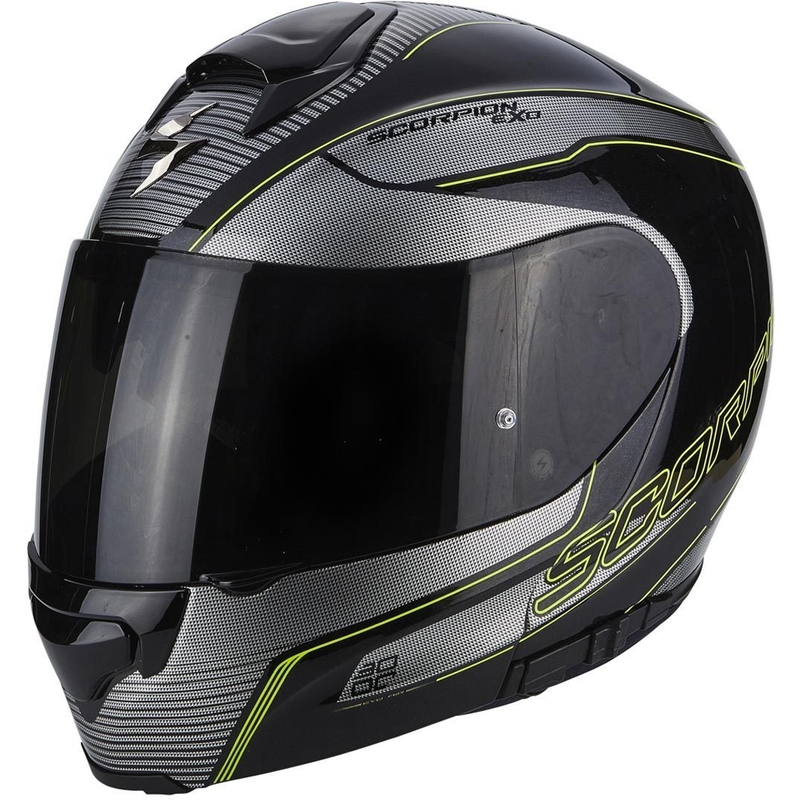 Motorradhelm klappbar Scorpion EXO-3000 Stroll schwarz-fluo gelb Ausverkauf