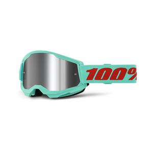 Motocrossbrille 100% STRATA 2 New Maupiti grün (silber plexi)