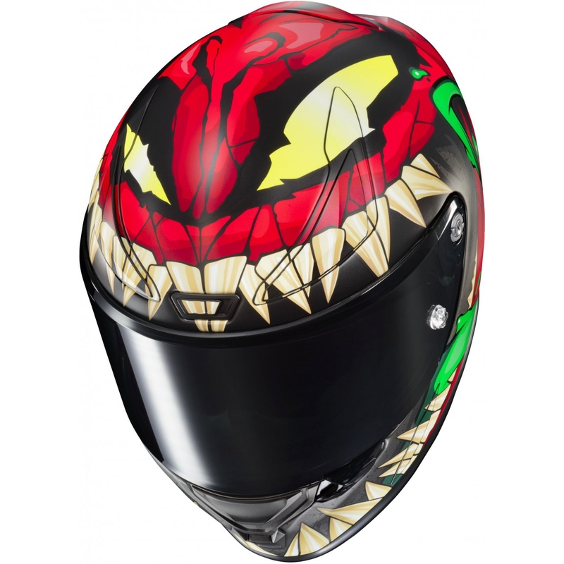 Integral Motorradhelm HJC RPHA 1 Toxin Marvel MC1SF rot-grau-grün Ausverkauf