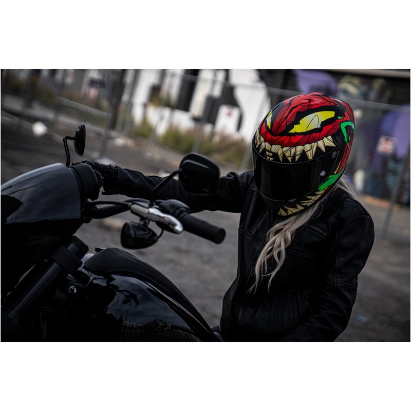 Integral Motorradhelm HJC RPHA 1 Toxin Marvel MC1SF rot-grau-grün Ausverkauf