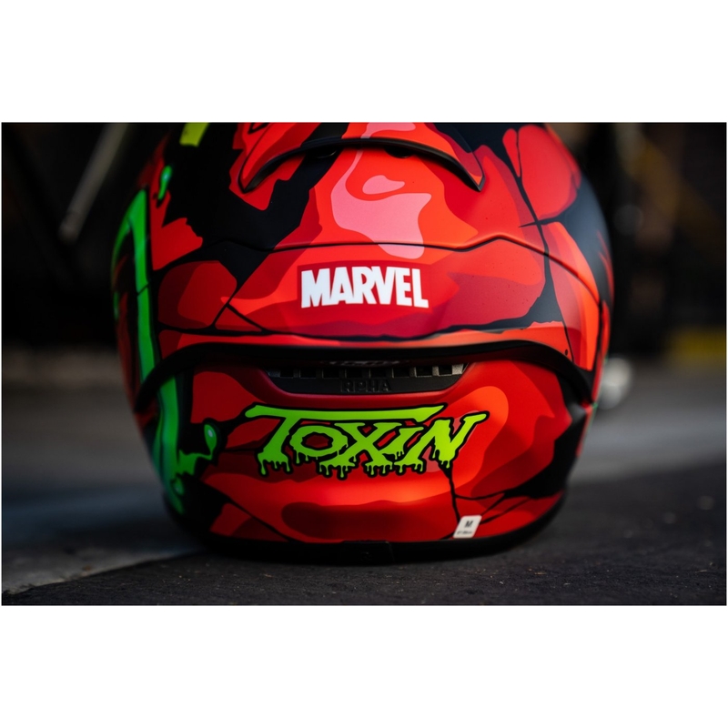 Integral Motorradhelm HJC RPHA 1 Toxin Marvel MC1SF rot-grau-grün Ausverkauf
