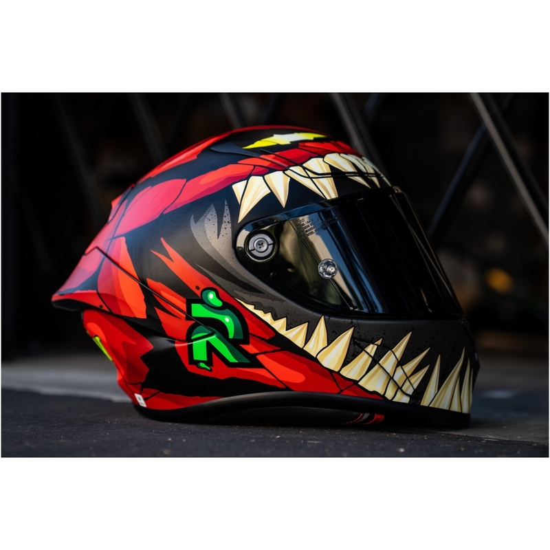 Integral Motorradhelm HJC RPHA 1 Toxin Marvel MC1SF rot-grau-grün Ausverkauf