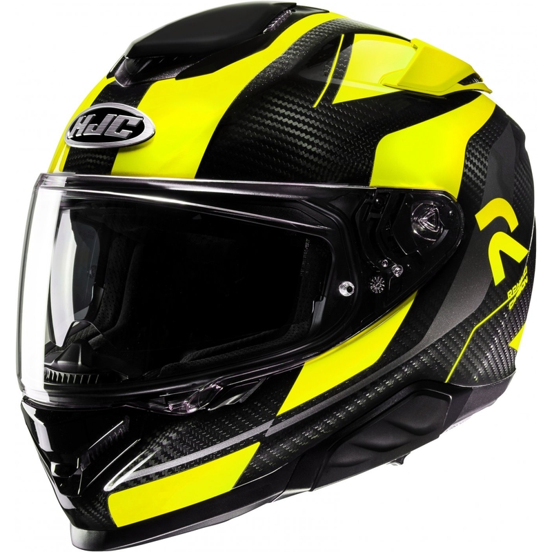Integrierter Motorradhelm HJC RPHA 71 Carbon Hamil MC3H schwarz-gelb