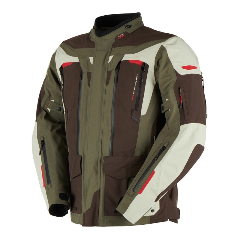 Furygan Voyager grün-braun-beige Motorradjacke Ausverkauf