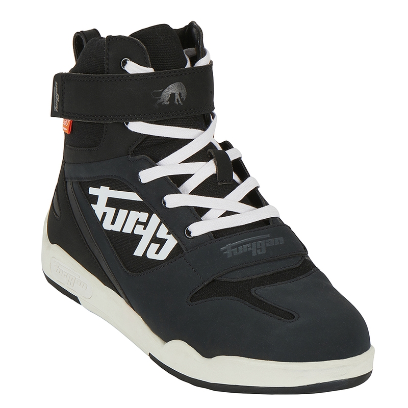 Furygan Get Down Schwarz und Weiß Motorradstiefel