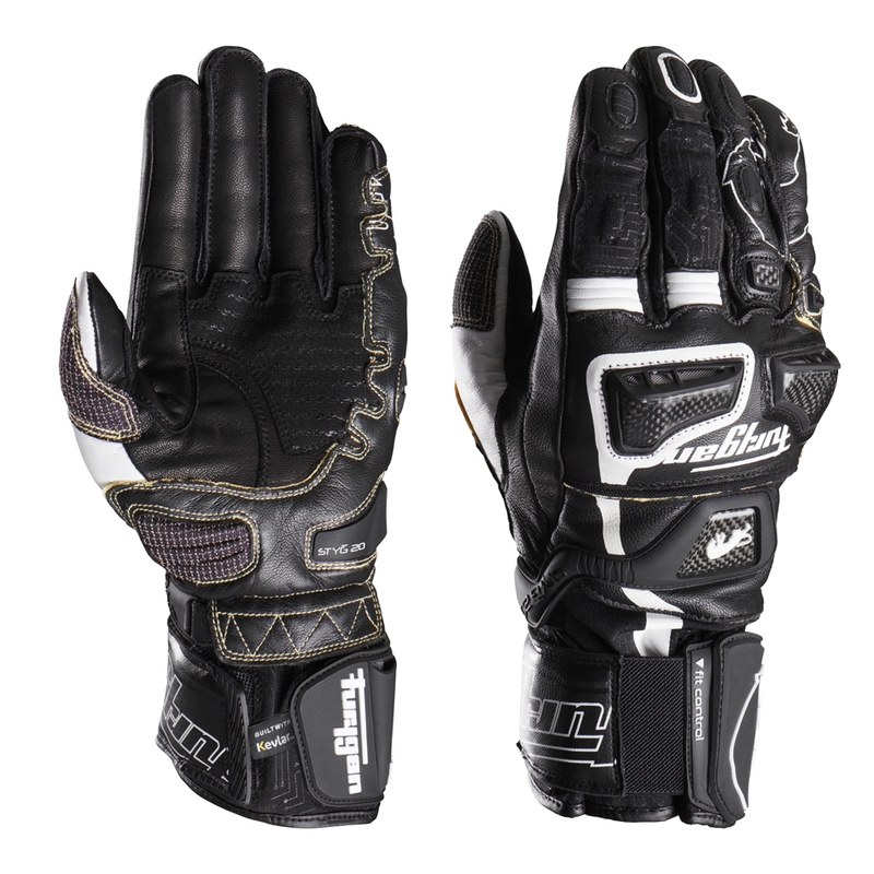 Furygan Styg 20 x Kevlar Motorradhandschuhe schwarz-weiß