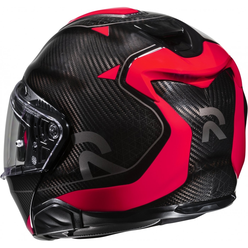Klappbarer Motorradhelm HJC RPHA 91 CARBON Noela MC1 schwarz-rot Ausverkauf