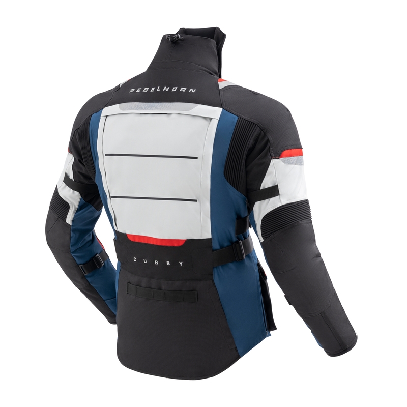 Motorradjacke Rebelhorn Cubby V blau-grau-rot