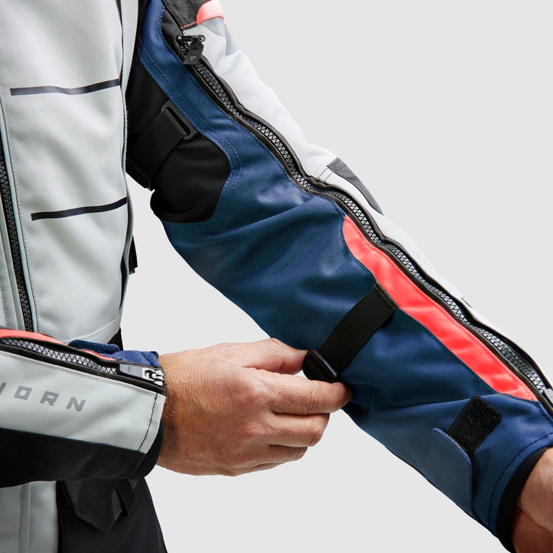 Motorradjacke Rebelhorn Cubby V blau-grau-rot
