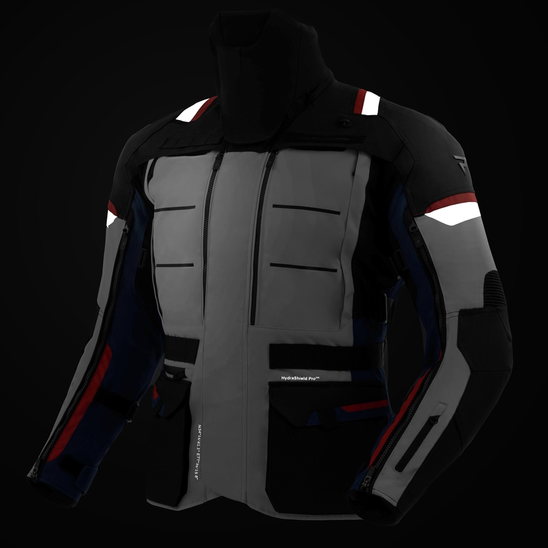 Motorradjacke Rebelhorn Cubby V blau-grau-rot