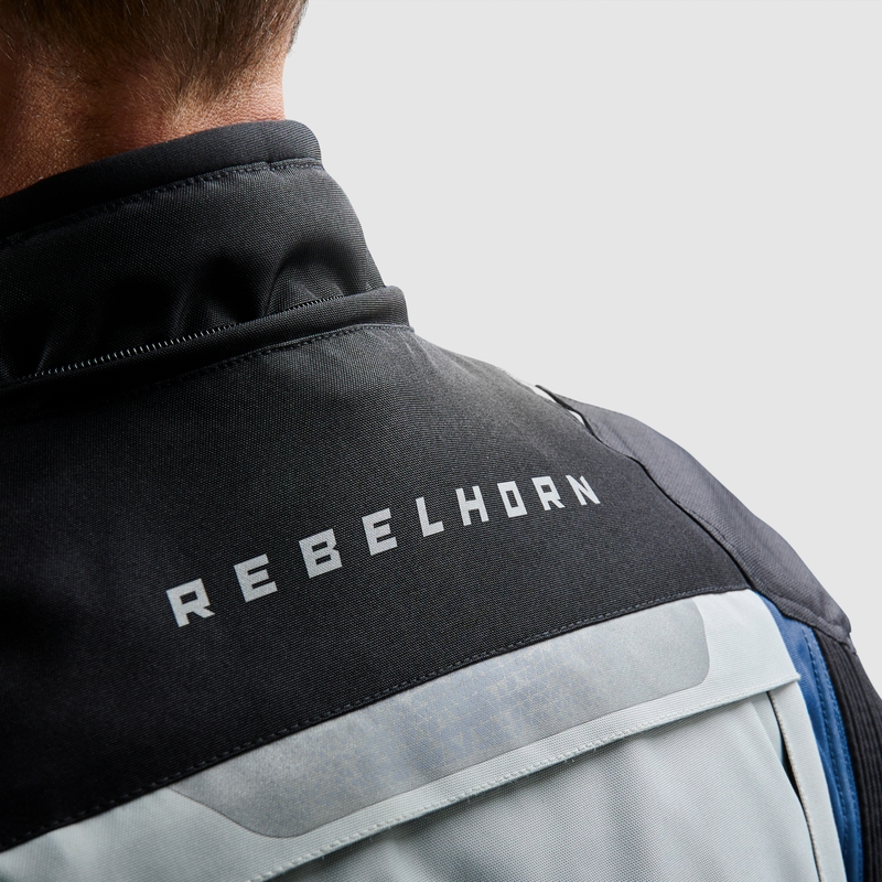 Motorradjacke Rebelhorn Cubby V blau-grau-rot