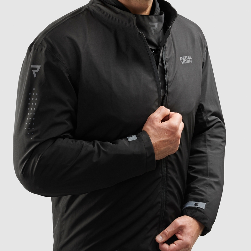 Motorradjacke Rebelhorn Hiker IV schwarz-anthrazit-fluogelb
