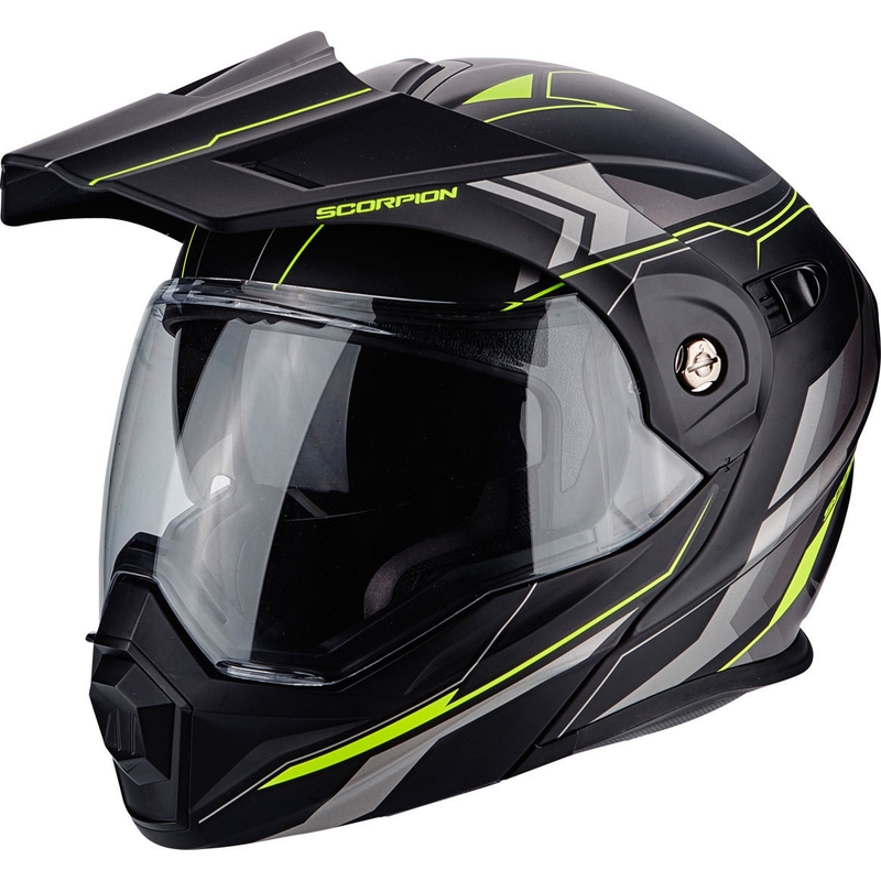 Klappbarer Endurohelm Scorpion ADX-1 Anima schwarz matt-fluo gelb Ausverkauf