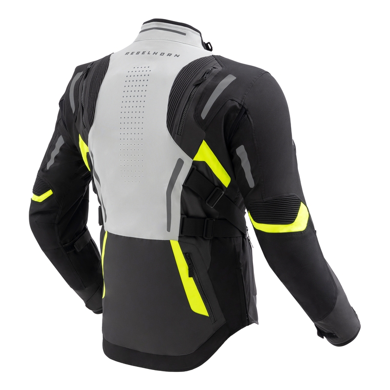 Rebelhorn Hiker IV Motorradjacke schwarz-grau-fluogelb
