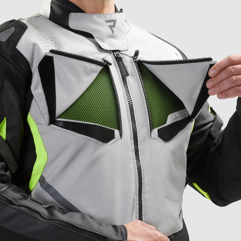 Rebelhorn Hiker IV Motorradjacke schwarz-grau-fluogelb
