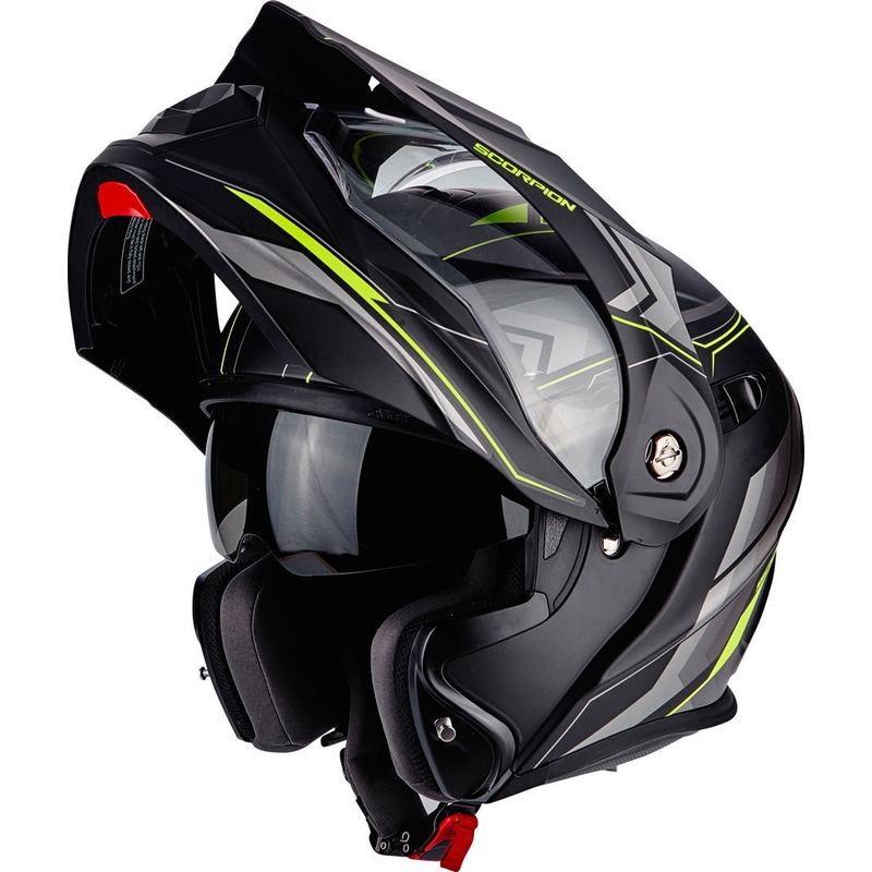Klappbarer Endurohelm Scorpion ADX-1 Anima schwarz matt-fluo gelb Ausverkauf