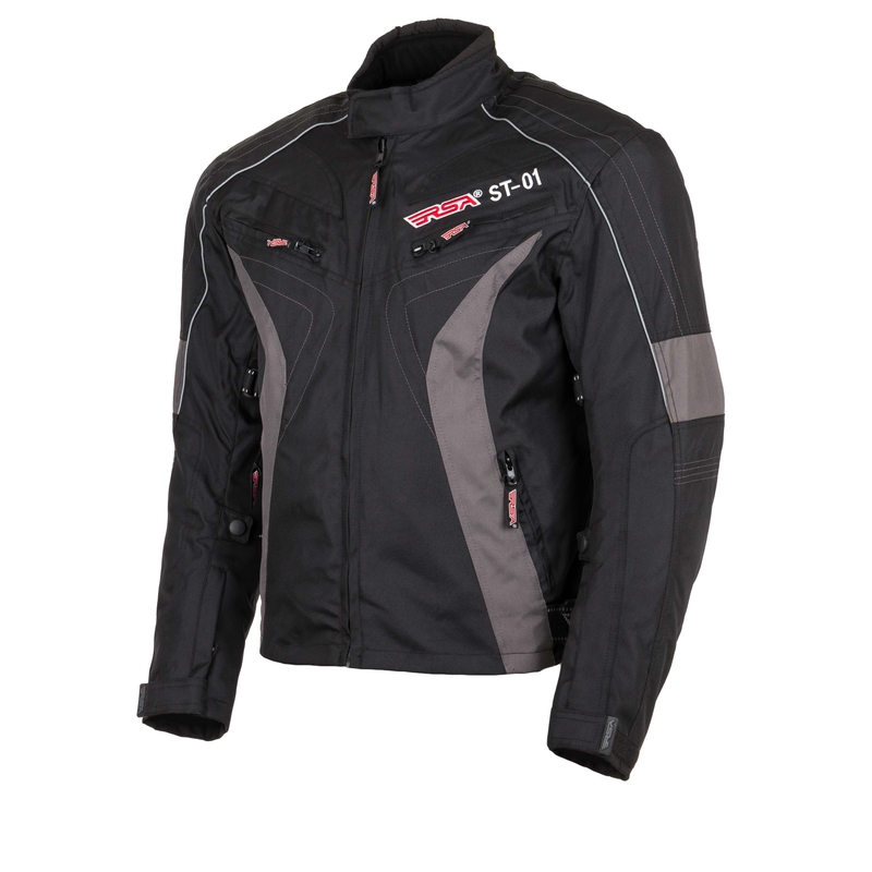 Motorradjacke RSA ST-01 schwarz-grau Ausverkauf