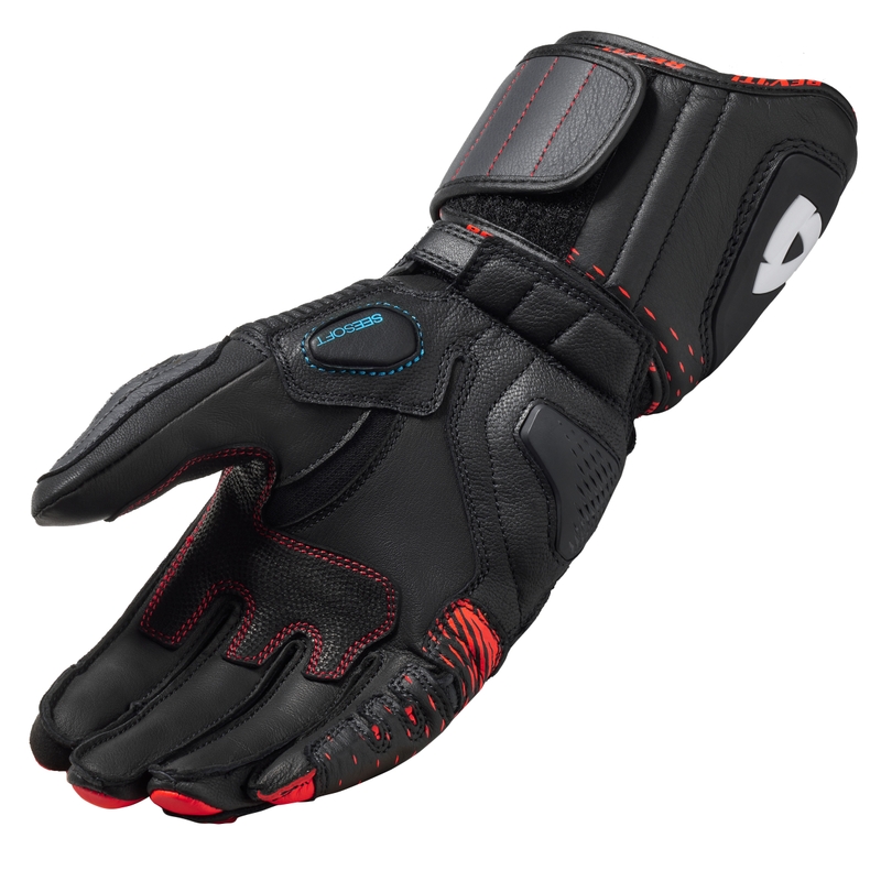 Revit Control Motorradhandschuhe schwarz-fluorrot