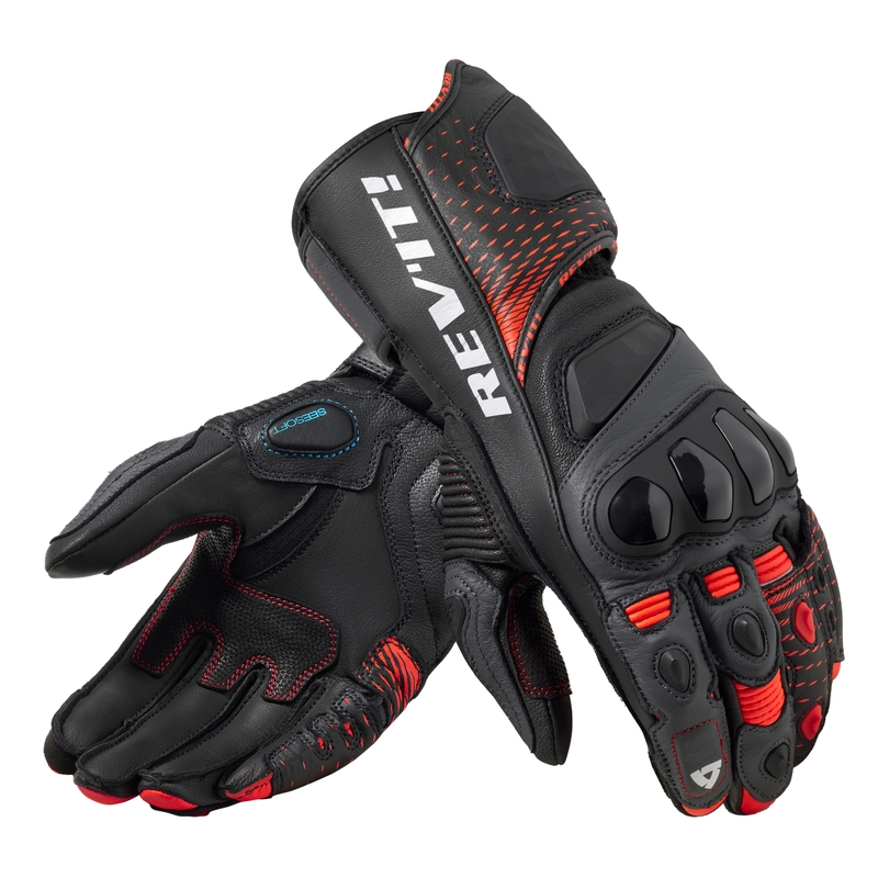 Revit Control Motorradhandschuhe schwarz-fluorrot