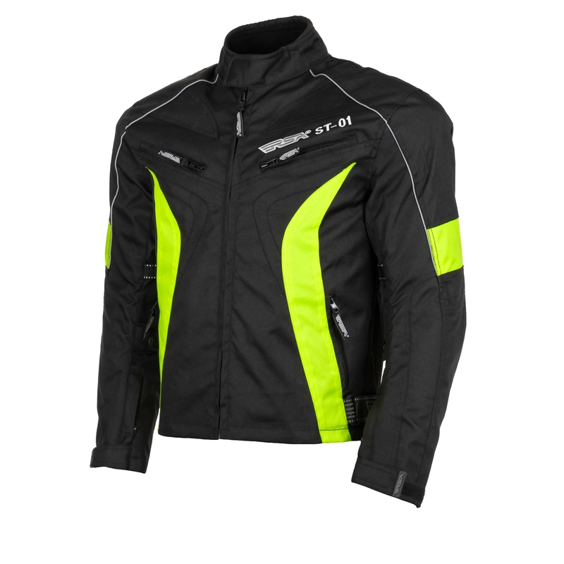 Motorradjacke RSA ST-01 schwarz-fluo gelb Ausverkauf