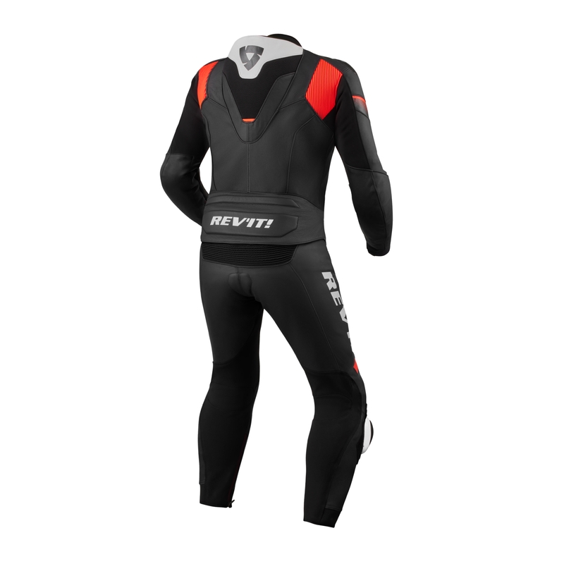 Revit Combi Argon 2 schwarz-fluorroter Leder-Overall