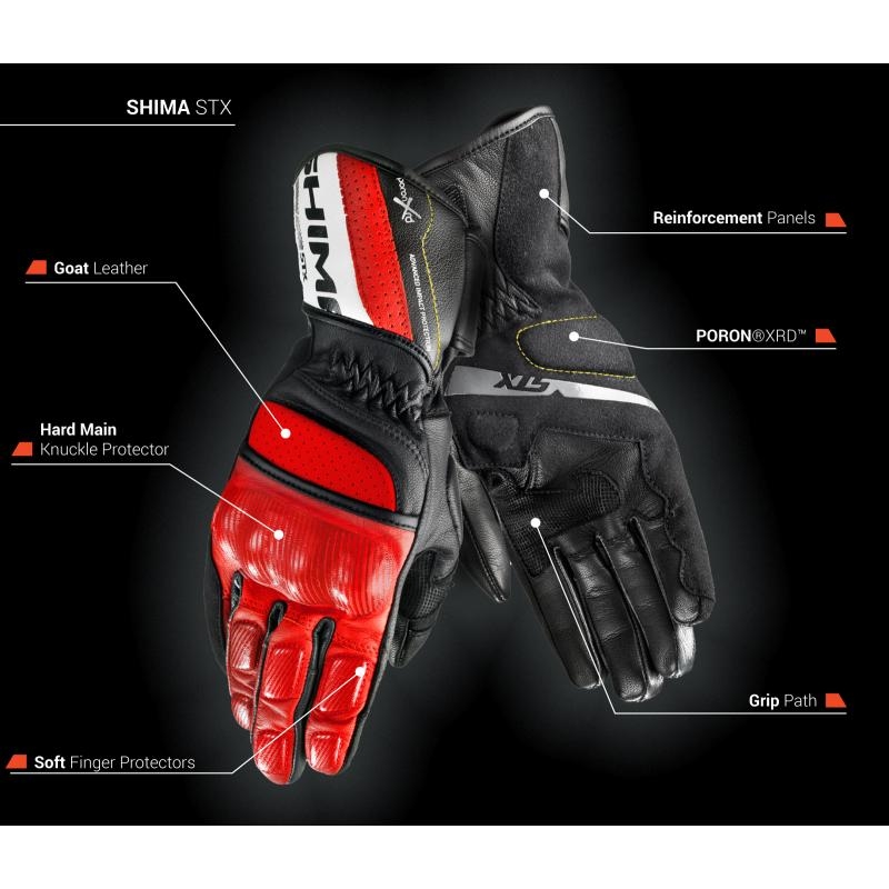 Herrenhandschuhe Shima STX rot Ausverkauf