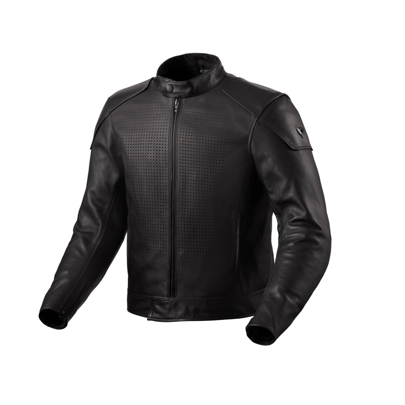Leder-Motorradjacke Revit Morgan schwarz